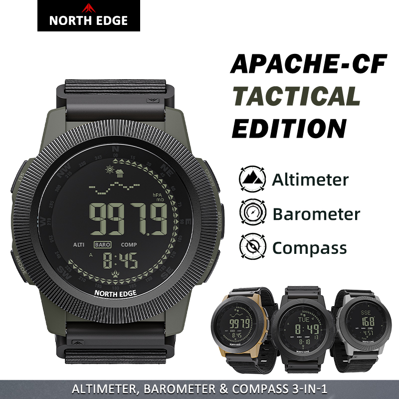 Altimeter Compass Watch - NORTH EDGE APACHE-CF Men Digital Watch