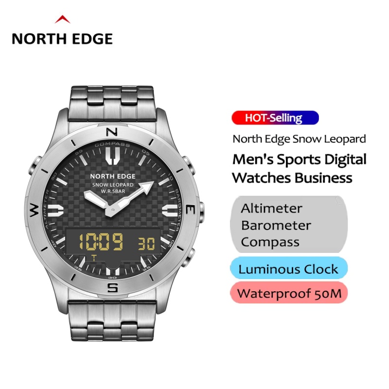 Altimeter Compass Watch - NORTH EDGE Men Outdoor Digital Watch