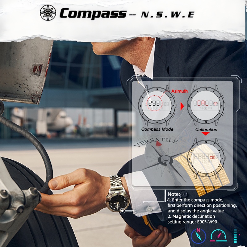 NORTH EDGE Men Outdoor Digital - огляд і ціна Altimeter Compass Watch