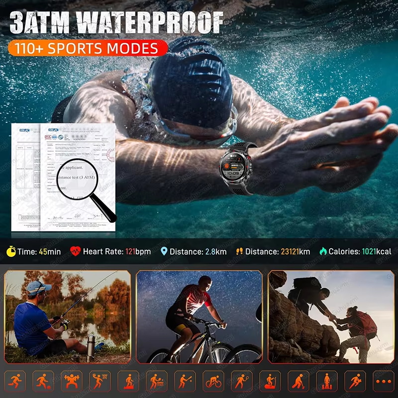 Military 540mAh GPS Smart Watc - огляд і ціна Altimeter Compass Watch